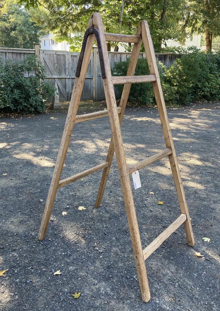 Antique English Country Pine Library Ladder (1 of 5)