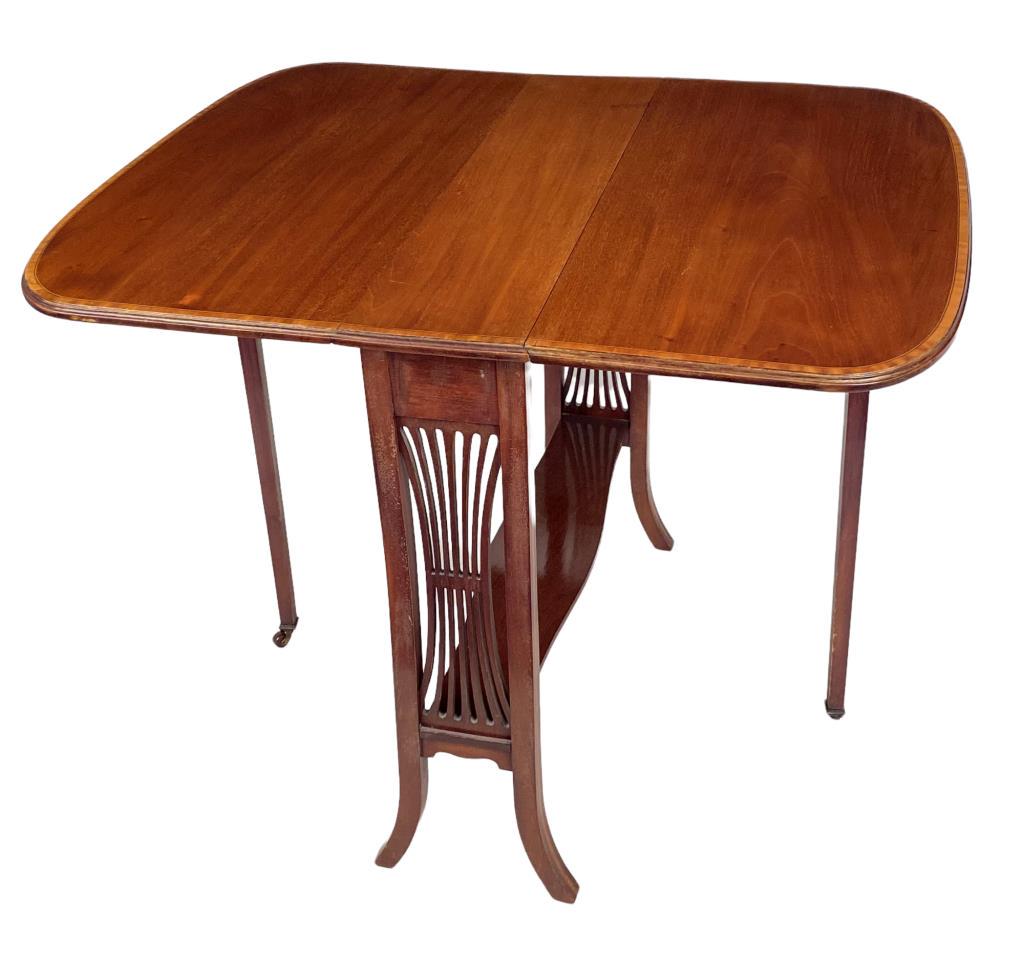 Edwardian Faded Mahogany Drop Leaf Tuckaway Table (1 of 6)