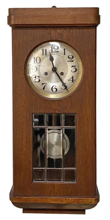 Arts & Crafts Style Oak Wall Clock (1 of 9)