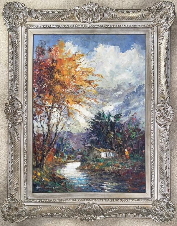 Alvarez Prado, Impasto Landscape Painting O/M (1 of 4)