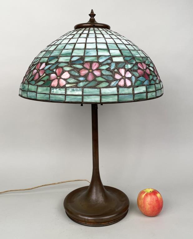 Unique Art Glass Table Lamp, Periwinkle Shade (1 of 9)