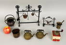 Group Iron & Brass Miniature Hearth/Cooking Wares