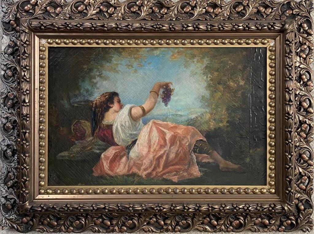 Continental School Reclining Bacchante O/C/B (1 of 7)