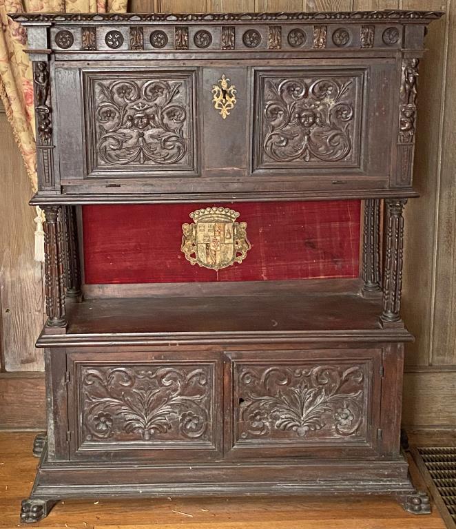 Renaissance Revival Carved Walnut Cabinet (1 of 6)