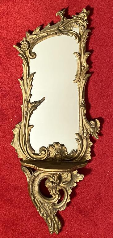 Continental Rococo Style Mirrored Wall Bracket (1 of 3)