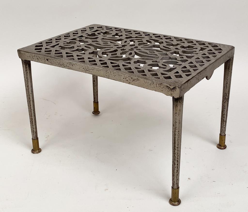 Nice 18th C. English Polished Cast Iron Trivet (1 of 4)