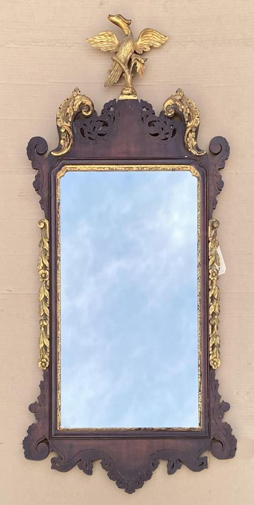 Chippendale Style Mahogany & Parcel Gilt Mirror (1 of 7)