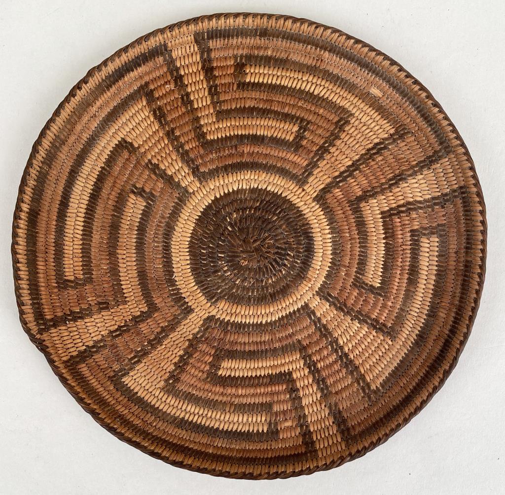 Native American Pima Woven Basket/Tray (1 of 3)