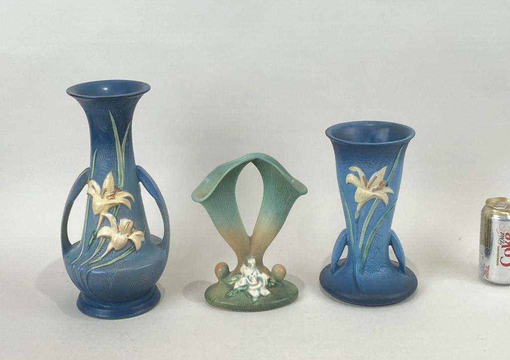 Group Three Roseville Pottery Vases (1 of 7)