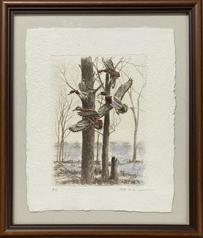Hohne, Colored Etching "Mallards In Flight" A/P (1 of 6)