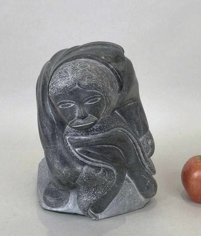 Inuit Carved Soapstone Sculpture, Native American (1 of 7)