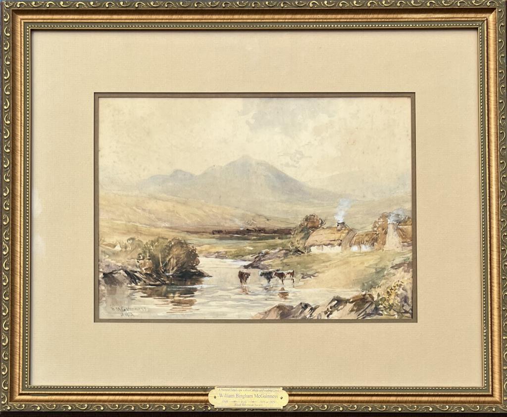 McGuinness, W/C Landscape with Thatched Cottage (1 of 4)