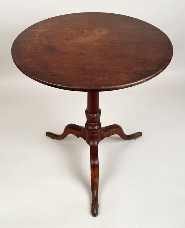 George III Mahogany Round Top Tipping Tea Table (1 of 7)