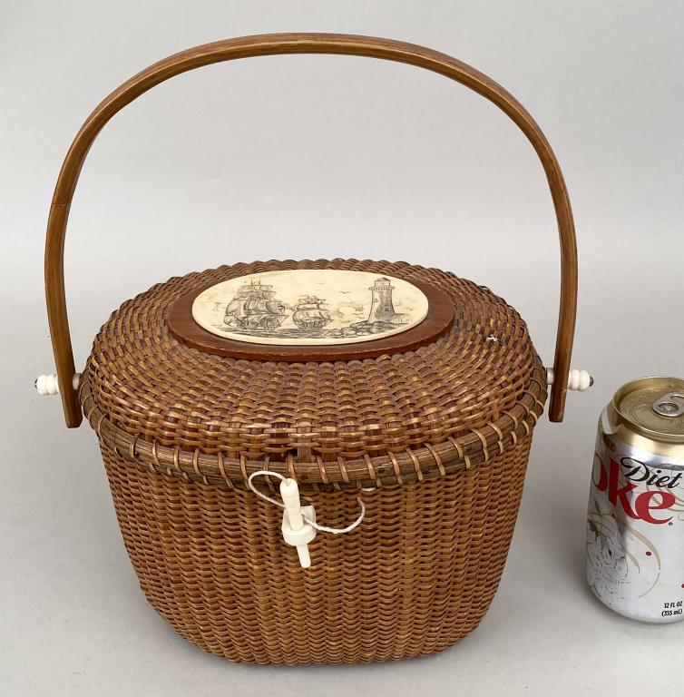 Vintage Nantucket Basket Purse, Farnum Mar 21, 2023 Schwenke