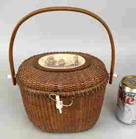 Vintage Nantucket Basket Purse, Farnum (1 of 10)