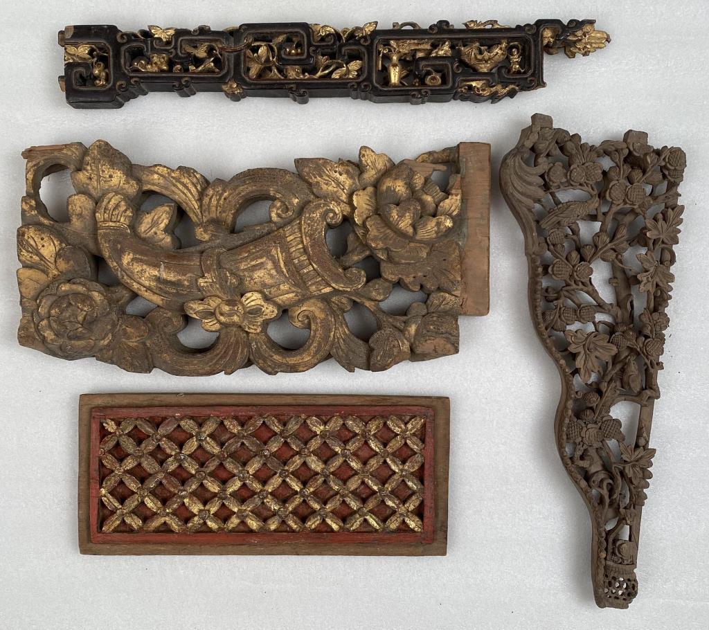 Four Chinese Carved Architectural Elements (1 of 6)