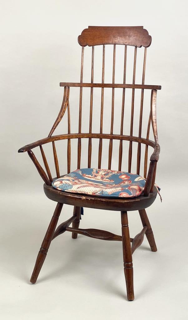 Rare Vermont/Canadian Windsor Comb Back Arm Chair (1 of 10)