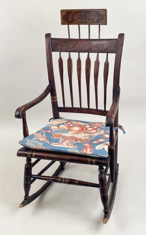 Hitchcock Painted Windsor Comb Back Rocking Chair (1 of 6)