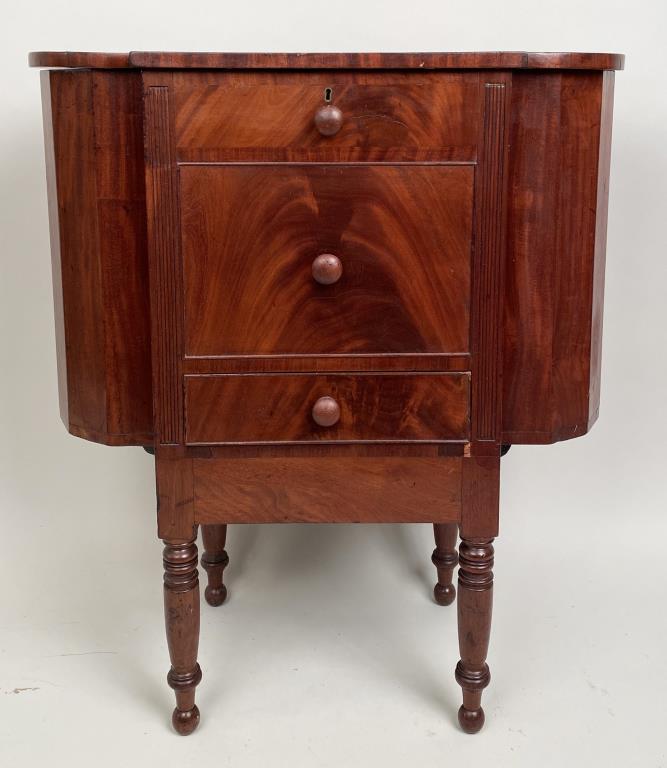 NY Sheraton Mahogany Astragal End Work Table (1 of 7)