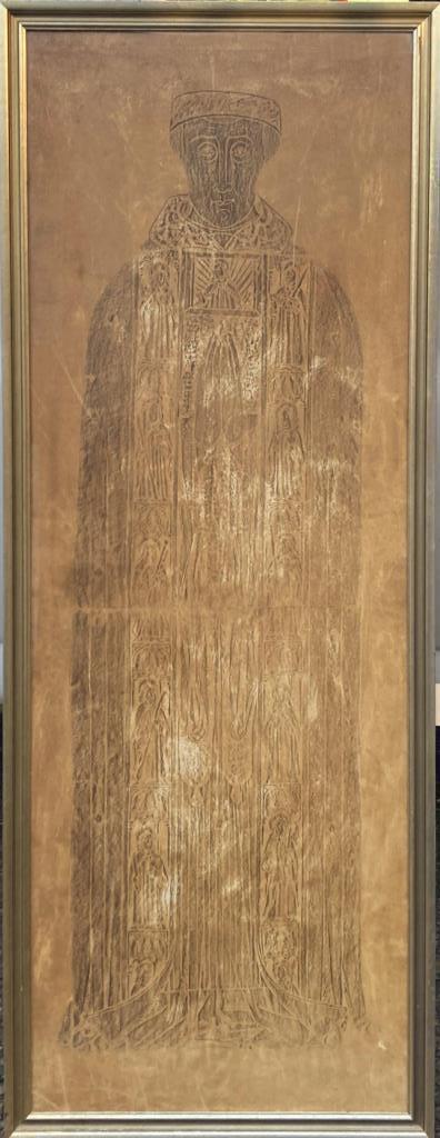 Large Framed Rubbing, Walter Hewke Bronze Plaque (1 of 4)