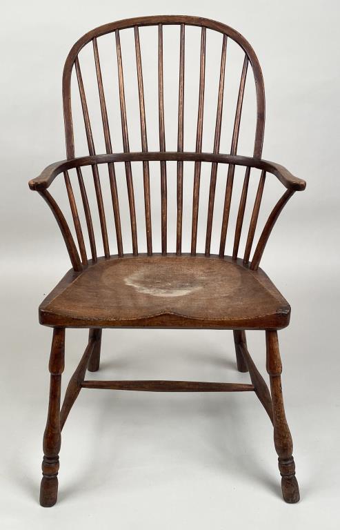 English Elmwood Hoop Back Windsor Arm Chair (1 of 7)