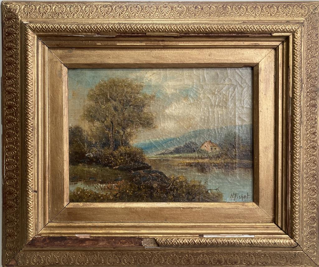H. Fisher, River Landscape & Cottage O/C (1 of 4)