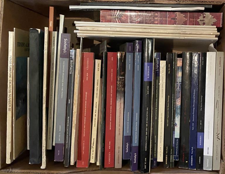 Collection Auction Catalogues, American Furniture: along with further catalogues including 6 various Israel Sack "Opportunities in American Antiques" issues 1974-1985. Approximately 38 in all. Largest : 12" high, 9" wide.