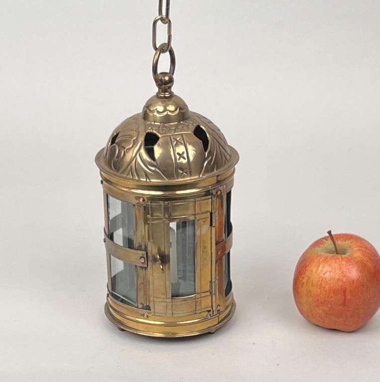 Early Diminutive Dutch Brass Hanging Lantern (1 of 6)