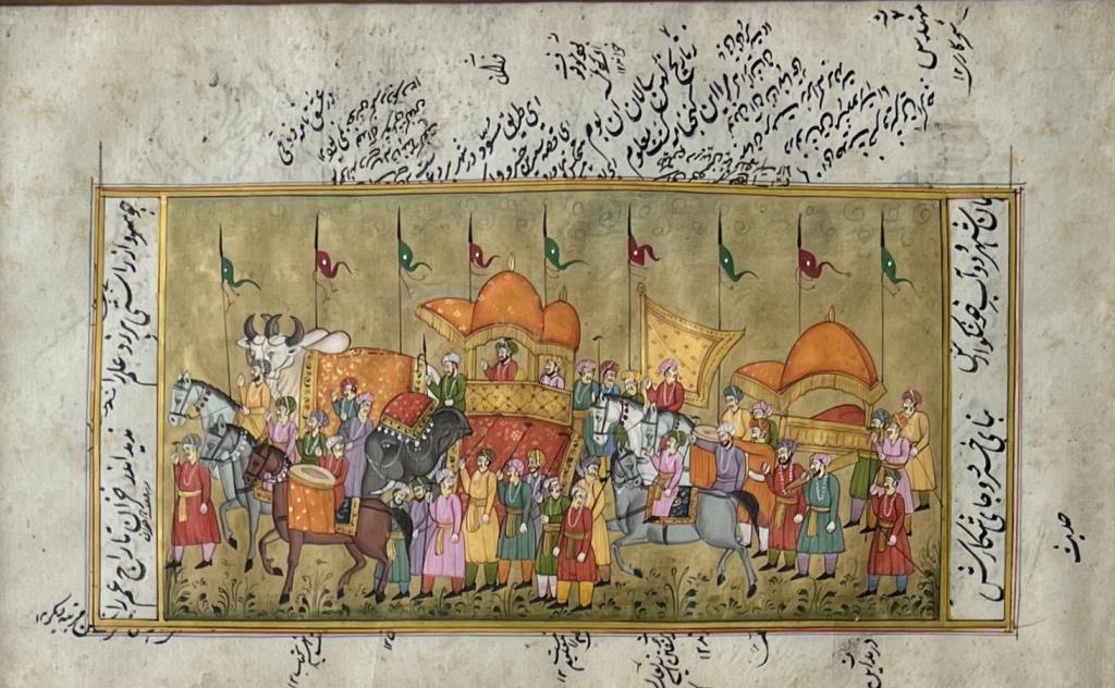 Mugal Style W/C, Processional Scene (1 of 3)