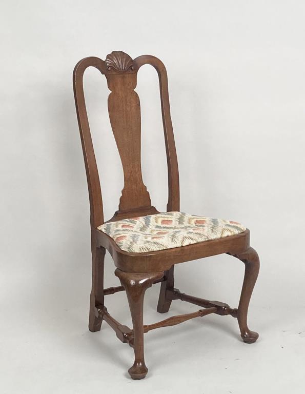 RI Queen Anne Walnut Balloon Seat Side Chair (1 of 13)