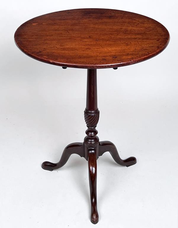 English Queen Anne Mahogany Tilt Top Candlestand (1 of 9)