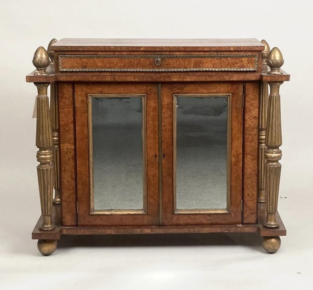 Baltic Burl Walnut & Gilt Neoclassical Cabinet (1 of 13)