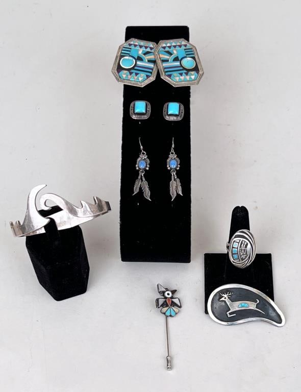 Group of Native American Sterling Items (1 of 8)