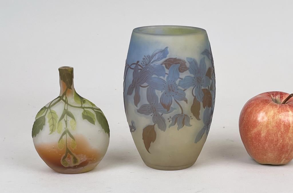 Two Galle Cameo Glass Vases (1 of 5)