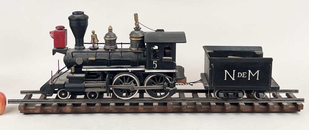 Large Toy Locomotive Model & Coal Car (1 of 4)