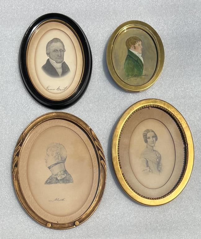 Group Four Miniature Paintings (1 of 8)