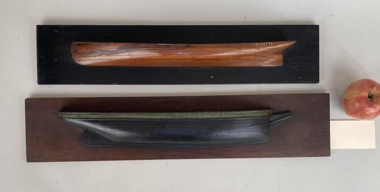 Two Small Half Hull Ship Models (1 of 3)