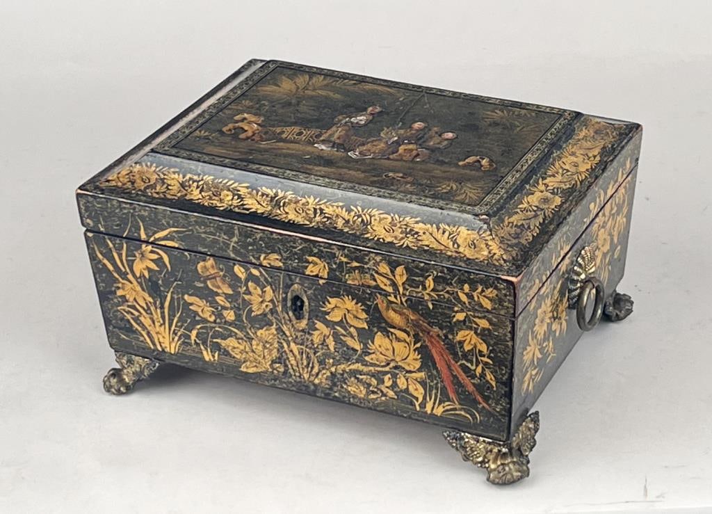 Fine Regency Chinoiserie Lacquer Jewelry Box (1 of 8)