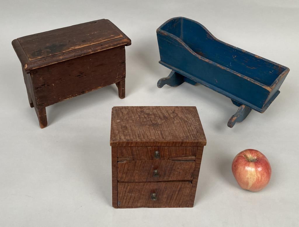 Three Miniature American Furniture Items (1 of 9)