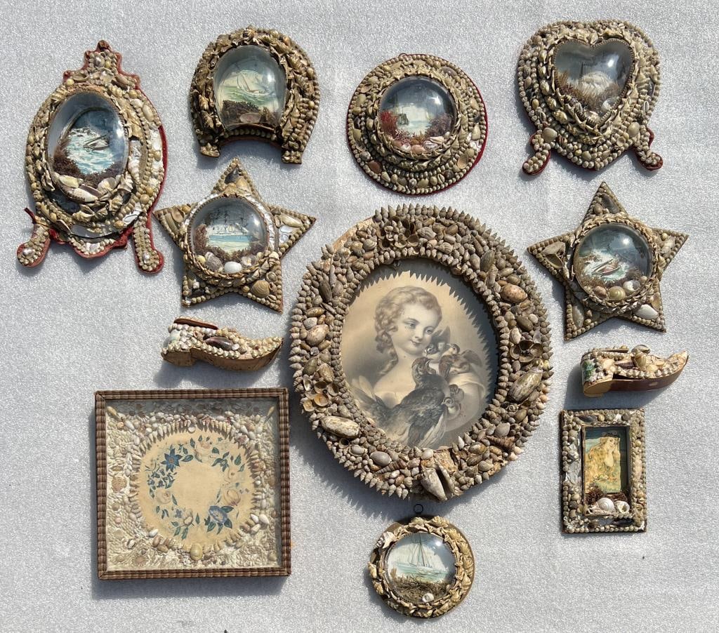 Large Group Victorian Sailor Shell Art Mementos (1 of 9)