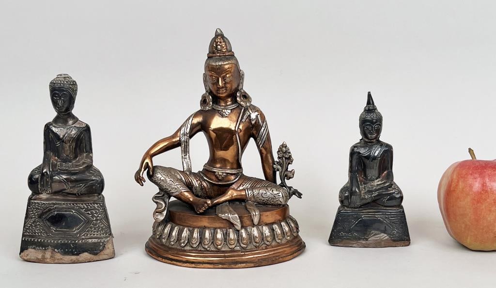Group Three Asian Buddhist Figures (1 of 6)
