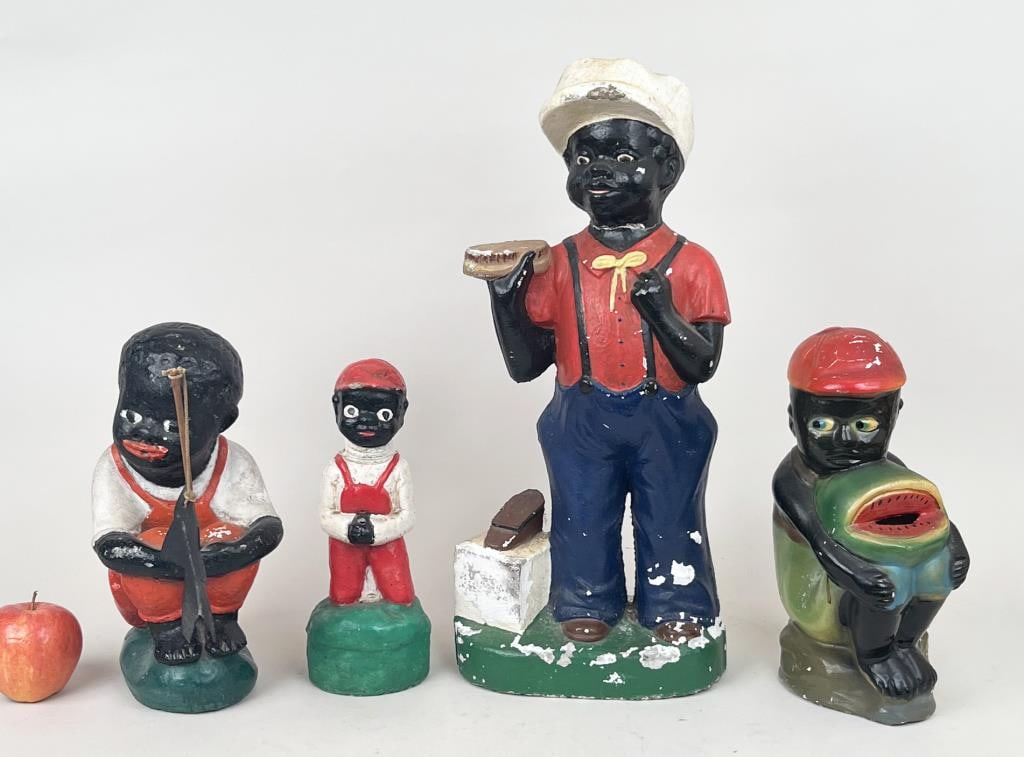 Group Three Concrete Black Americana Statues (1 of 4)