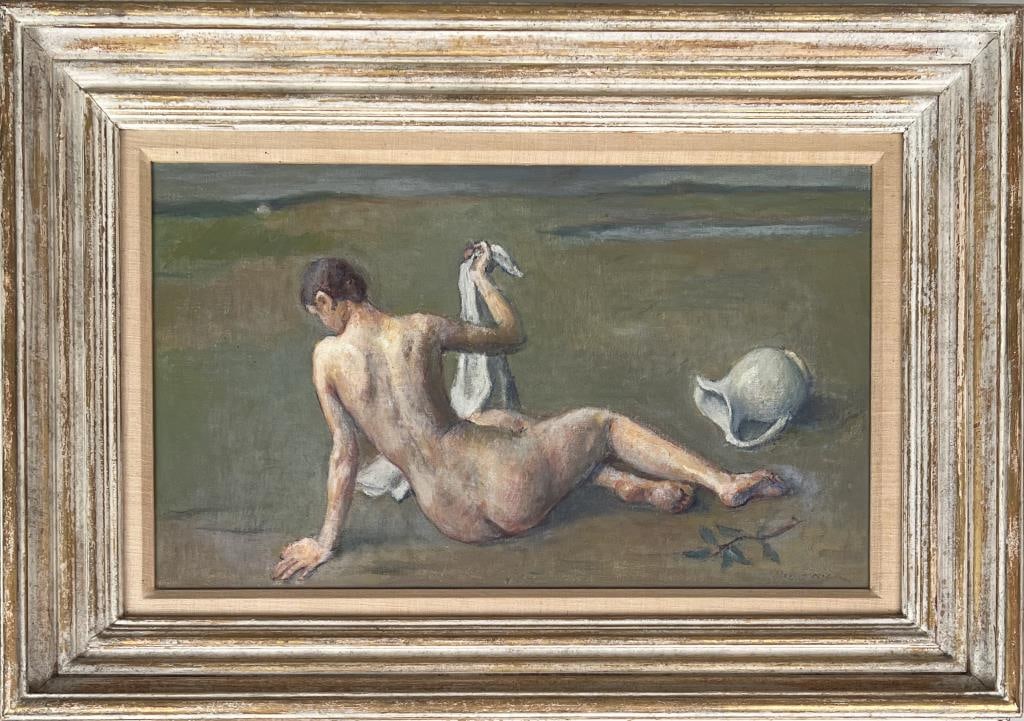 R. Brackman, O/C "In Autumn Light": Robert Brackman (Russian/Am 1898-1980) work in original frame, illegibly signed lower right, inscription verso. Frame size: 19" high, 27" wide.