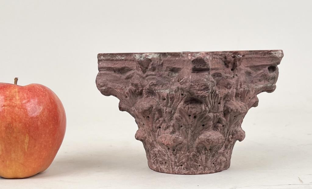 Red Stone Corinthian Column Capital (1 of 7)
