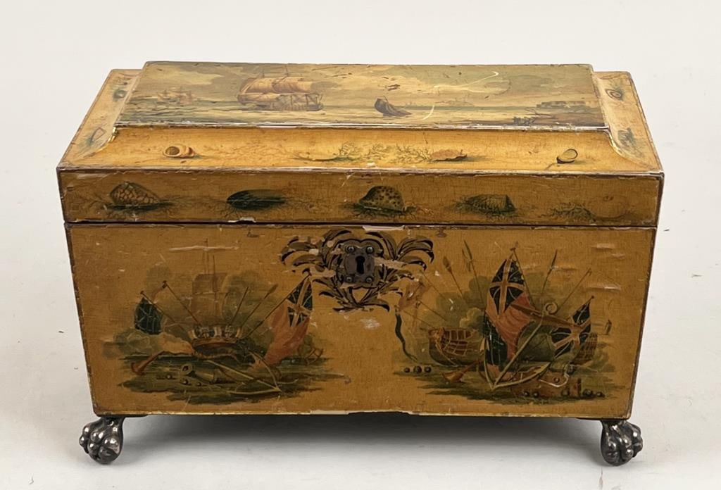 Regency Nautical Decorated Tea Caddy (1 of 6)