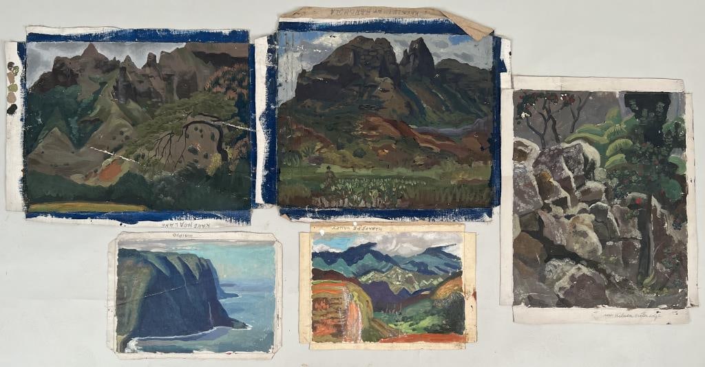 Savage, Group Five Hawaiian Oil Sketches (1 of 5)