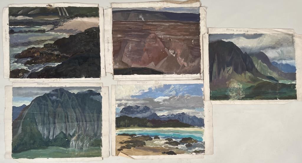 Savage, Group Five Hawaiian Oil Sketches (1 of 5)
