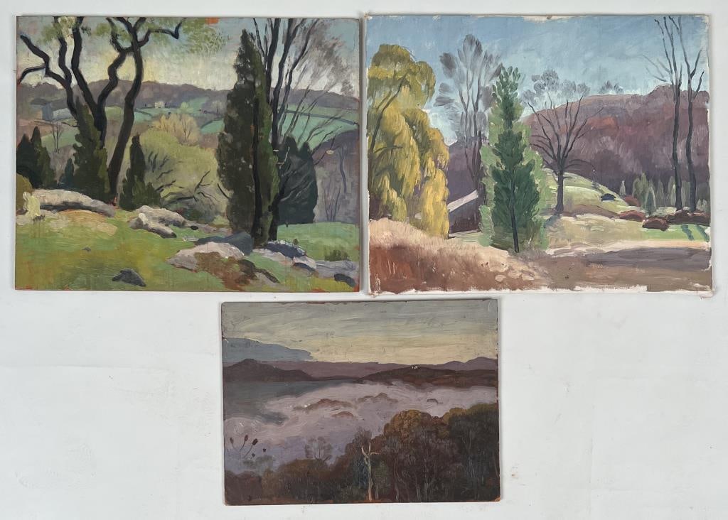 Savage, Group Three Oil Landscape Sketches (1 of 5)