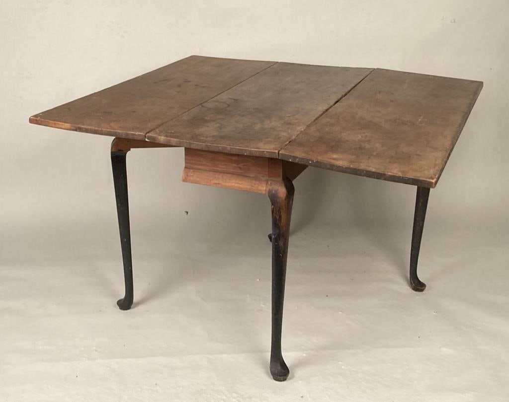 NE Queen Anne Painted Maple Drop Leaf Dining Table (1 of 10)