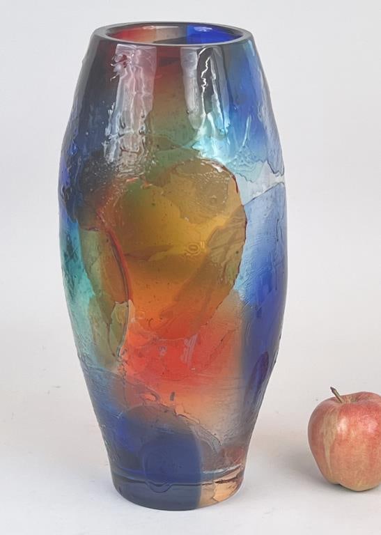 Large Giuliano Tosi Murano Art Glass Vase (1 of 4)